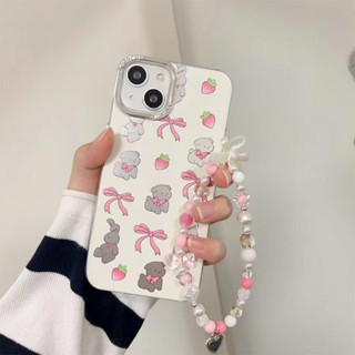 เคสโทรศัพท์มือถือ Tpu แบบนิ่ม ลายกระต่าย มีกระจก สําหรับ iPhone 12promax 11 14 14promax 14pro