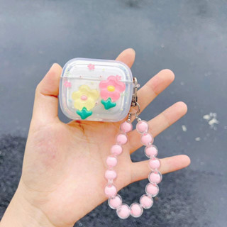 เคสหูฟัง tpu แบบนิ่ม ลายดอกไม้ 3D สําหรับ airpods 1 2 pro 3