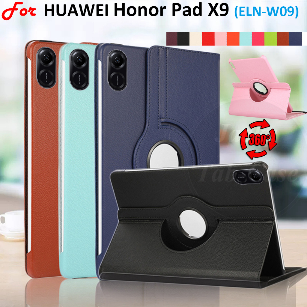 แท็บเล็ตแฟชั่น สําหรับ HUAWEI Honor Pad X9 2023 ELN-W09 ELN-L09 11.5 นิ้ว 360° เคสหนัง PU แบบแข็ง ฝา