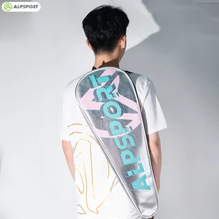Alpsport กระเป๋าแบดมินตัน【วัสดุ PVC】สายคล้องคอ ช่องเดี่ยวคู่ กันกัดกร่อน ทนทาน เหมาะสําหรับนักเรียน Sebelah Bahu Beg Racket Batang Raket Beg