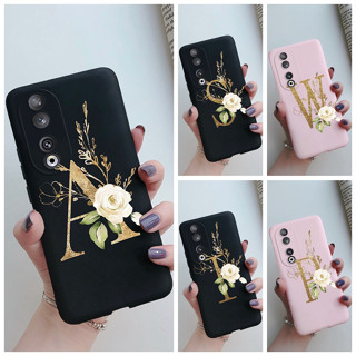 เคสโทรศัพท์มือถือ ซิลิโคนนุ่ม ลายตัวอักษร แฟชั่น สําหรับ Honor 90 90 90