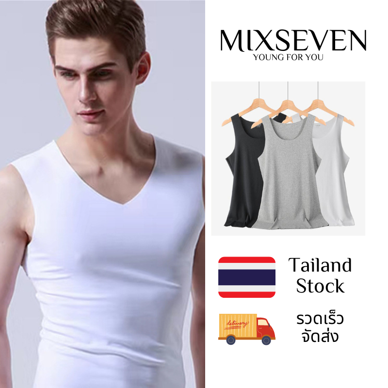 เสื้อกล้ามผู้ชาย เสื้อกล้าม ไร้รอยต่อ สําหรับผู้ชาย ผ้าเรยอน คอกลม สลิมฟิต ฟิตเนส ยืดหยุ่น ซับเหงื่อ เสื้อแขนกุด
