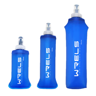 WRELS ขวดน้ำอ่อนแบบพับได้สำหรับการเล่นกีฬากลางแจ้ง ทีพียู ปลอดสาร BPA