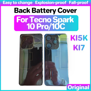 ฝาครอบแบตเตอรี่ด้านหลัง สําหรับ TECNO Spark 10 Pro 10C 10P KI5K KI7