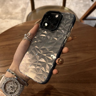 【Diamond soft case/Black】เคส compatible for iPhone 11 12 13 14 15 pro max case