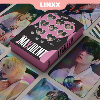 Linxx โปสการ์ดโฮโลแกรมเลเซอร์ ลายศิลปินเกาหลี StrayKids MAXlDENT สําหรับเด็ก 55 ชิ้น