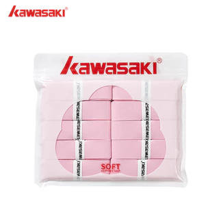 KAWASAKI คาวาซากิ 5/10 ชิ้น ลูกชิ้นพายจับมือจับแบดมินตันเทนนิส001นุ่มมือกาวทนทานเหงื่อ-ดูดซับวงด้วยยางจับ