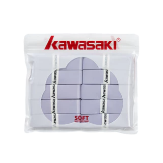 KAWASAKI คาวาซากิ 5/10 ชิ้น ลูกชิ้นพายจับมือจับแบดมินตันเทนนิส001นุ่มมือกาวทนทานเหงื่อ-ดูดซับวงด้วยยางจับ