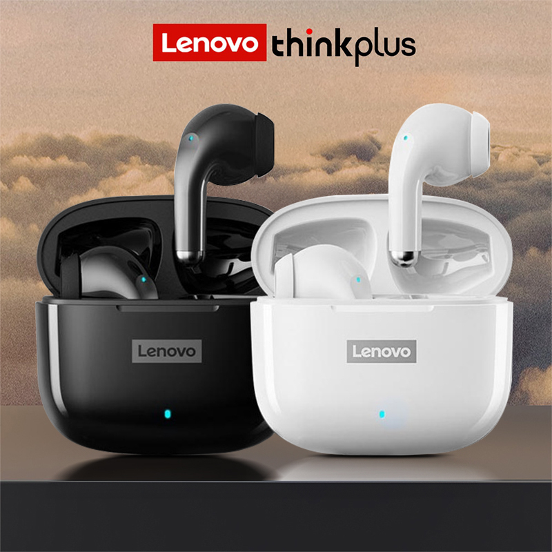 Lenovo ชุดหูฟังบลูทูธไร้สาย 5.0 TWS สเตอริโอ ควบคุมสัมผัส พร้อมไมโครโฟน กันน้ํา สําหรับเล่นกีฬา