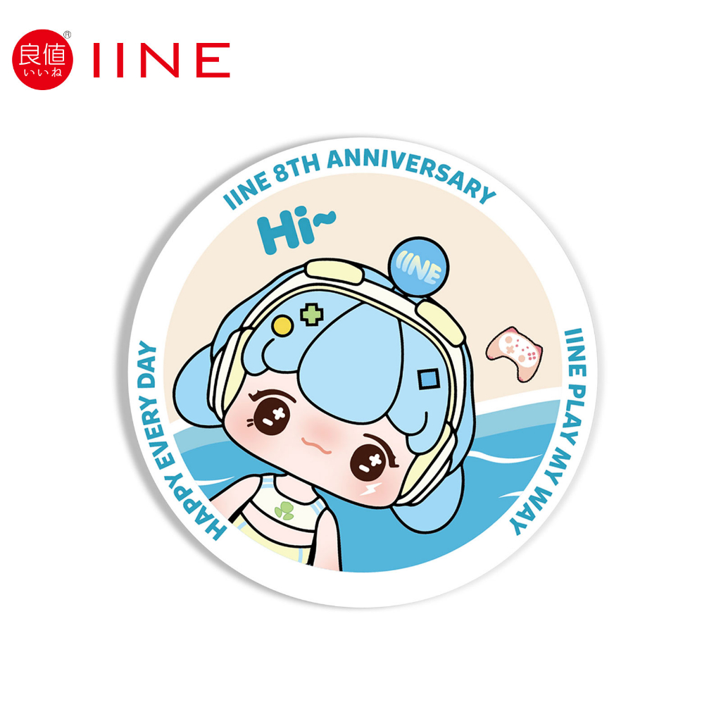 Iine ที่รองแก้วผ้าเช็ดทําความสะอาด อุปกรณ์เสริม Nintendo Switch สําหรับครบรอบ 8 