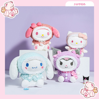 【Swoan】ตุ๊กตา Sanrio ใหม่ ตุ๊กตานุ่มรูปการ์ตูนคิตตี้น่ารัก ริโอ้ ตุ๊กตาสีรุ้ง Kuromi Melody Cinnamon คุโรมิ มายเมโลดี้  เหมาะกับของขวัญวันหยุด สําหรับเพื่อน