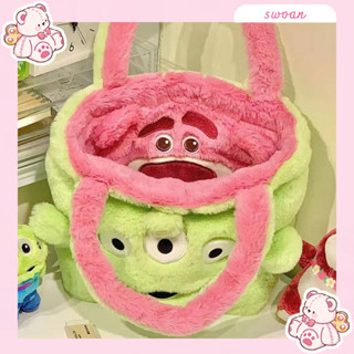 【Swoan】Disney กระเป๋าสะพายข้าง น่ารักกระเป๋าผ้ากำมะหยี่ Plush bag