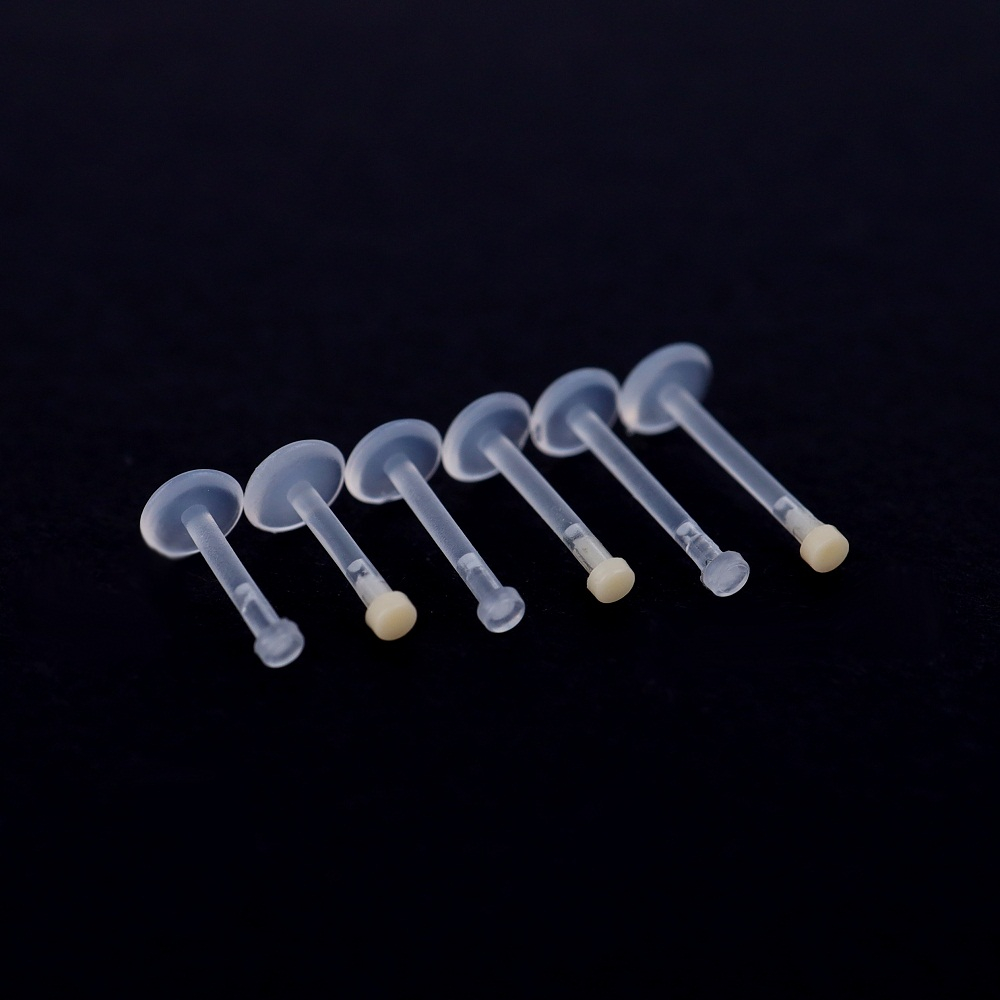 5 ชิ้น/ล็อต 6/8/10/12 มม.Clear Labret เจาะ 16G Lip Stud ที่มองไม่เห็นกระดูกอ่อนต่างหูสตั๊ด Tragus Helix Lobe เจาะ