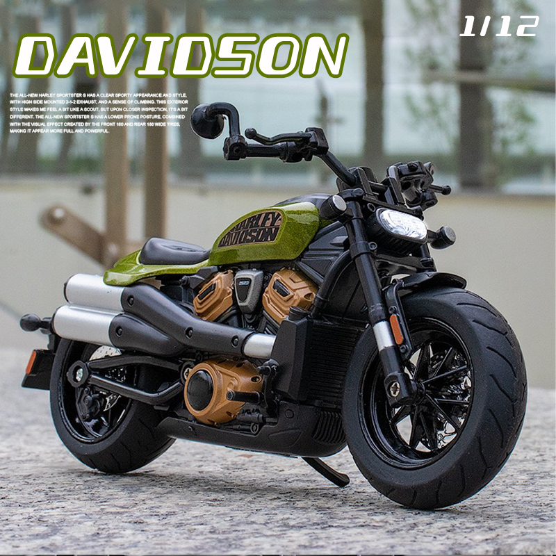 1:12 Scale Harley Davidson Sportster S โลหะผสมรถจักรยานยนต์รุ่น Diecast รถคนรักคอลเลกชันเด็กของขวัญวันเกิดโลหะของเล่นเด็ก