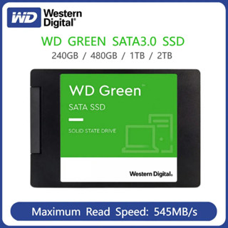 Western Digital WD Green โซลิดสเตทไดรฟ์ภายใน SATA III 2.5 นิ้ว ( 240GB / 480GB / 1TB )