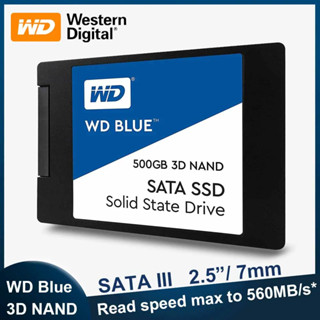 Western Digital WD Blue SSD 250GB โซลิดสเตทภายใน 500GB 1TB 2TB 3D NAND SATA3 2.5 นิ้ว SSD สําหรับแล็ปท็อป NoteBook PC