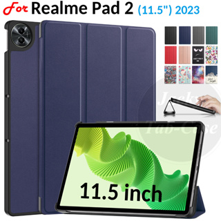 ใหม่ เคสหนัง PU ฝาพับแม่เหล็ก พร้อมช่องใส่บัตร คุณภาพสูง สําหรับ Realme Pad 2 11.5 นิ้ว 2023 Pad2 11.5"