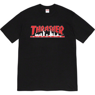 เสื้อยืดแขนสั้น คอกลม พิมพ์ลาย Supreme Thrasher แฟชั่นสําหรับผู้ชาย และผู้หญิง