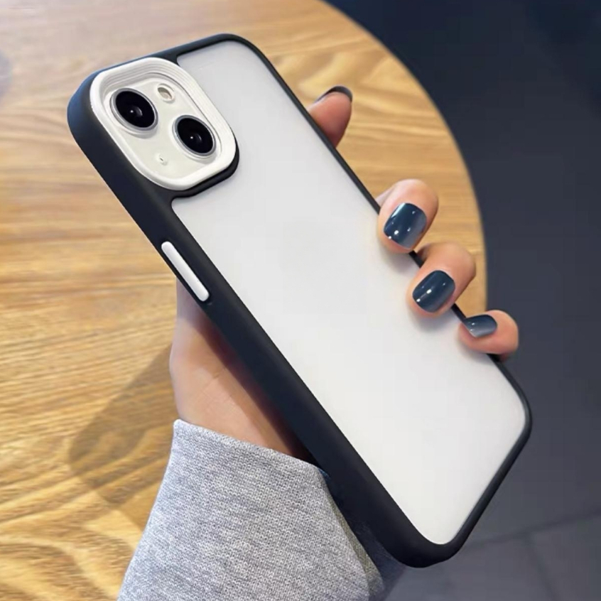 【Matte Acrylic hard case/Black】 เคส compatible for iphone 11 12 13 14 15 pro max