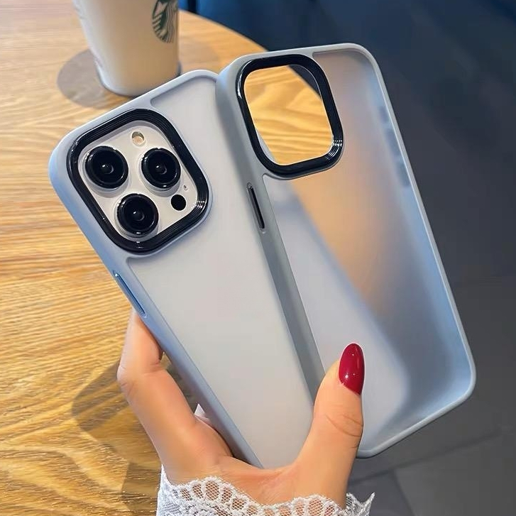 【Matte acrylic hard case/Grey】คส compatible for iphone 11 12 13 14 15 Pro Max