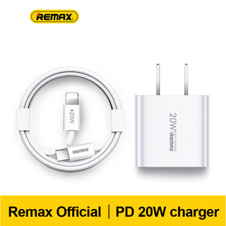 Remax ที่ชาร์จและสายเคเบิล type-c ที่ชาร์จเร็วสำหรับ USB-C (20W) ip 13/12/11/x/8/7+/xr/xs pro max