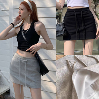 มีชับใน กระโปรงสั้น กระโปรงเทนนิสเอวสูง skirt สีพื้น กระโปรงสั้นเหนือเข่า  HZFWC1816