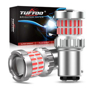 Tuffoo ไฟเบรกท้ายรถยนต์ Led 1157 Bay15d P21 5w สีแดง 2 ชิ้น