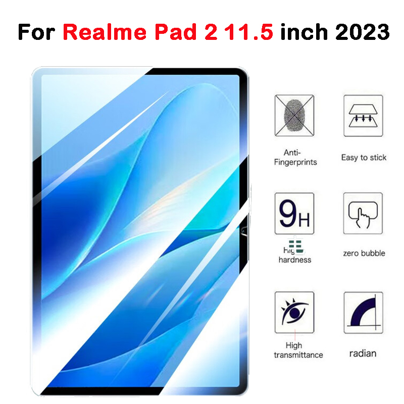 สําหรับ OPPO Realme Pad 2 11.5 นิ้ว 2023 แท็บเล็ต ป้องกันหน้าจอ ป้องกันรอยนิ้วมือ ฟิล์มกระจกนิรภัย สําหรับ Realme Pad 2 11.5 นิ้ว 2023 เคส