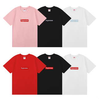 Supreme เสื้อยืด คอกลม แขนสั้น ปักลาย แฟชั่นสําหรับผู้ชายและผู้หญิง