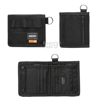 MDNS YOSHIDA wallet กระเป๋าสตางค์ ใบสั้น แต่งซิป สีดํา สไตล์ญี่ปุ่น สําหรับผู้ชาย