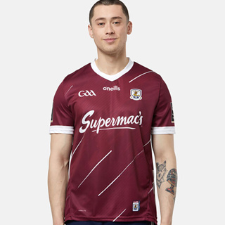 2023 2024 Galway 2 Stripe Home GAA Rugby Jersey ไซส์ S-5XL