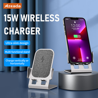 Azeada แท่นชาร์จไร้สาย 15w Usb Type C Qi ชาร์จเร็ว สําหรับ Galaxy S9 S10 Iphone PD-W18