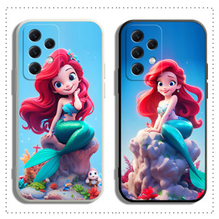 เคส samsung A54 A34 A24 A14 4G 5G โทรศัพท์มือถือ ลายการ์ตูนเจ้าหญิงนางเงือก สําหรับ