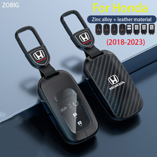 Zobig เคสกุญแจรีโมตรถยนต์ คาร์บอนไฟเบอร์ สําหรับ Honda 2023 Honda Civic CR-V XR-V vezel City Accord Odyssey BREEZE