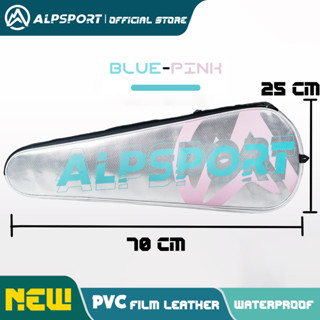 Alpsport กระเป๋าแบดมินตัน【วัสดุ PVC】สายคล้องคอ ช่องเดี่ยวคู่ กันกัดกร่อน ทนทาน เหมาะสําหรับนักเรียน Sebelah Bahu Beg Racket Batang Raket Beg