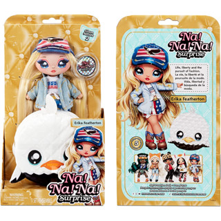 Na! Na! Na! Surprise Glam Series 2 Erika Featherton - Patriotic Eagle-Inspired 7.5" Fashion Doll ไม่! ไม่! ไม่! ตุ๊กตาแฟชั่น Surprise Glam Series 2 Erika Featherton 7.5 นิ้ว