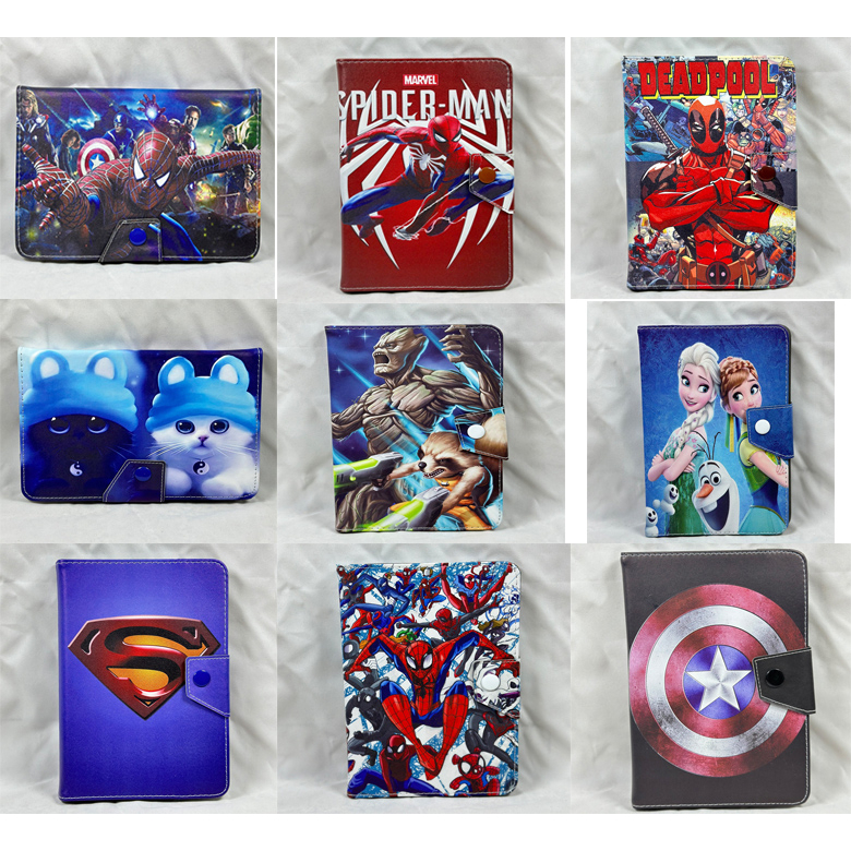 Lenovo Tab V7(7.0)/Tab V7 FHD(6.9 นิ้ว) ฝาครอบป้องกันแท็บเล็ตทาสีการ์ตูน เคสหนังแท็บเล็ตแบบพลิกได้