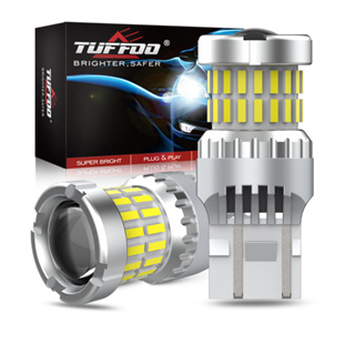 Tuffoo หลอดไฟสัญญาณ LED 7443 7440 T20 W21W 6000K DC 12V สีขาว สําหรับรถยนต์ 2 ชิ้น