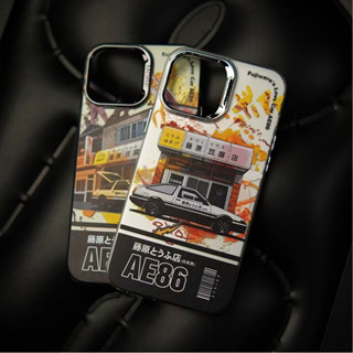 Ae86 เคส iPhone 14 13 12 pro max เคสแข็ง กันกระแทก iPhone 14 pro max พรีเมี่ยม เคสนูน iPhone 13 pro max เคสอะนิเมะ iPhone 11 ชุบไฟฟ้า สีสัน เงิน เคส