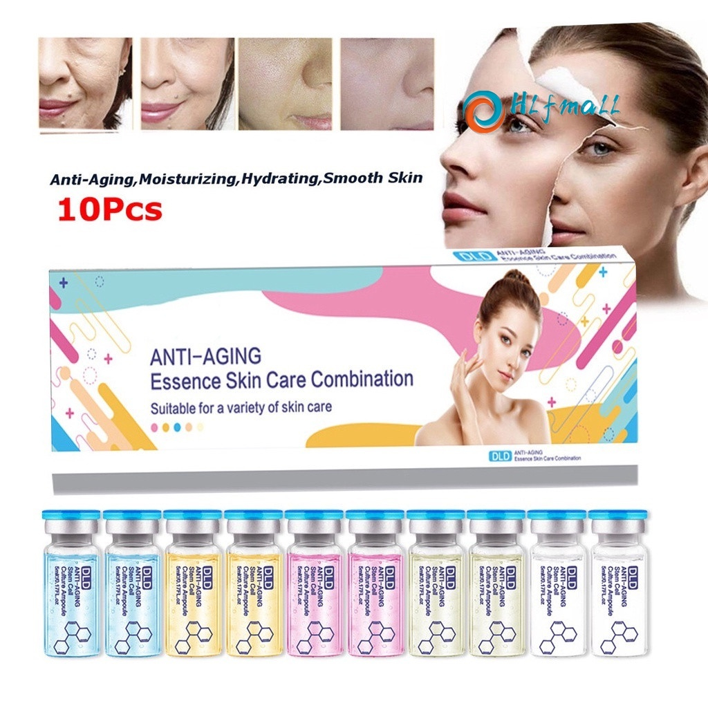 10 ชิ้นเซรั่มบํารุงผิว Derma Pen Facial Whitening Anti-Wrinkle Essence