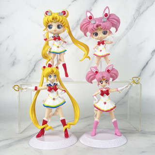 ฟิกเกอร์อนิเมะเซเลอร์มูน Tsukino Usagi Chibiusa Sailor Chibimoon Moon Power! ขนาด 12-16 ซม. 1 ชิ้น โมเดลฟิกเกอร์ PVC รูปตุ๊กตา Q Version ของเล่นสําหรับเด็ก