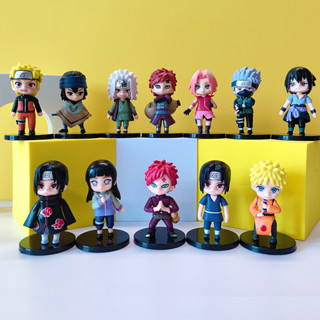 โมเดลฟิกเกอร์ PVC อนิเมะนารูโตะ Uzumaki Naruto Sasuke Kakashi Sakura Itachi Jiraiya Gaara Q Version ขนาด 7 ซม. ของเล่นสําหรับเด็ก 12 ชิ้น ต่อชุด