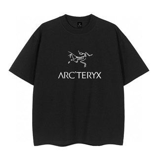 Arcteryx เสื้อยืดแขนสั้นลําลอง ผ้าฝ้ายแท้ ระบายอากาศได้ดี พิมพ์ลาย ทรงหลวม สไตล์คลาสสิก แฟชั่นสําหรับผู้ชาย และผู้หญิง