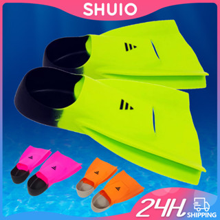 Shuio ครีบฝึกว่ายน้ํา ครีบสั้น ซิลิโคน ใส่สบาย