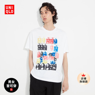 Uniqlo เสื้อยืดแขนสั้น พิมพ์ลาย ARCHIVE สําหรับผู้ชาย และผู้หญิง FDIO3