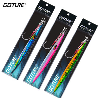 Goture เหยื่อปลอมตกปลา จิ๊กโลหะเรืองแสง เคลือบเลเซอร์ 7 ชั้น 100g 150g สําหรับตกปลาทะเลลึก จัดส่งจากไทย