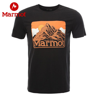 เสื้อยืดแขนสั้นลําลอง คอกลม ผ้าฝ้าย ระบายอากาศได้ดี พิมพ์ลาย Marmot Groundhog แฟชั่นสําหรับผู้ชาย