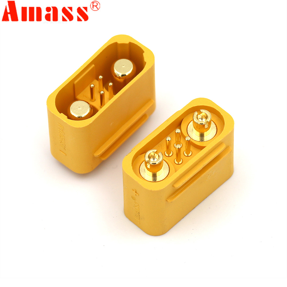 Amass AS150UPB-M ปลั๊กตัวผู้ ไม่มีตัวต้านทาน ขนาดใหญ่ พร้อมหมุดสัญญาณ สําหรับโดรน เครื่องบินบังคับ FPV