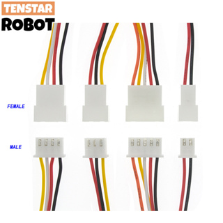 ปลั๊กซ็อกเก็ตเชื่อมต่อสายเคเบิล JST XH2.54 XH 2.54 มม. 2 3 4 5 Pin ตัวผู้ ตัวเมีย 1007-26AWG 20 ซม.