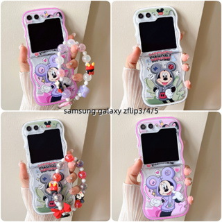 เคสโทรศัพท์มือถือ กันกระแทก ลายการ์ตูนมิกกี้ มินนี่ จอพับได้ สําหรับ Samsung Galaxy Z Flip 4 5G Z Flip 5 Z Flip 3